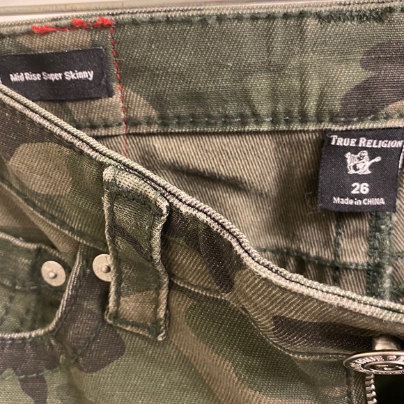True Religion army green camouflaged Halle super skinny jeans - Picture 9 of 15